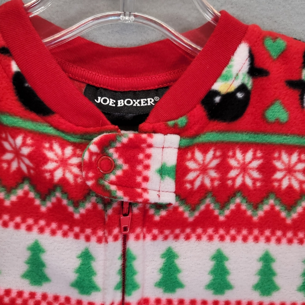JOE BOXER Christmas Print Pajamas One Piece Suit Blanket Sleeper. 4T - Picture 2 of 9